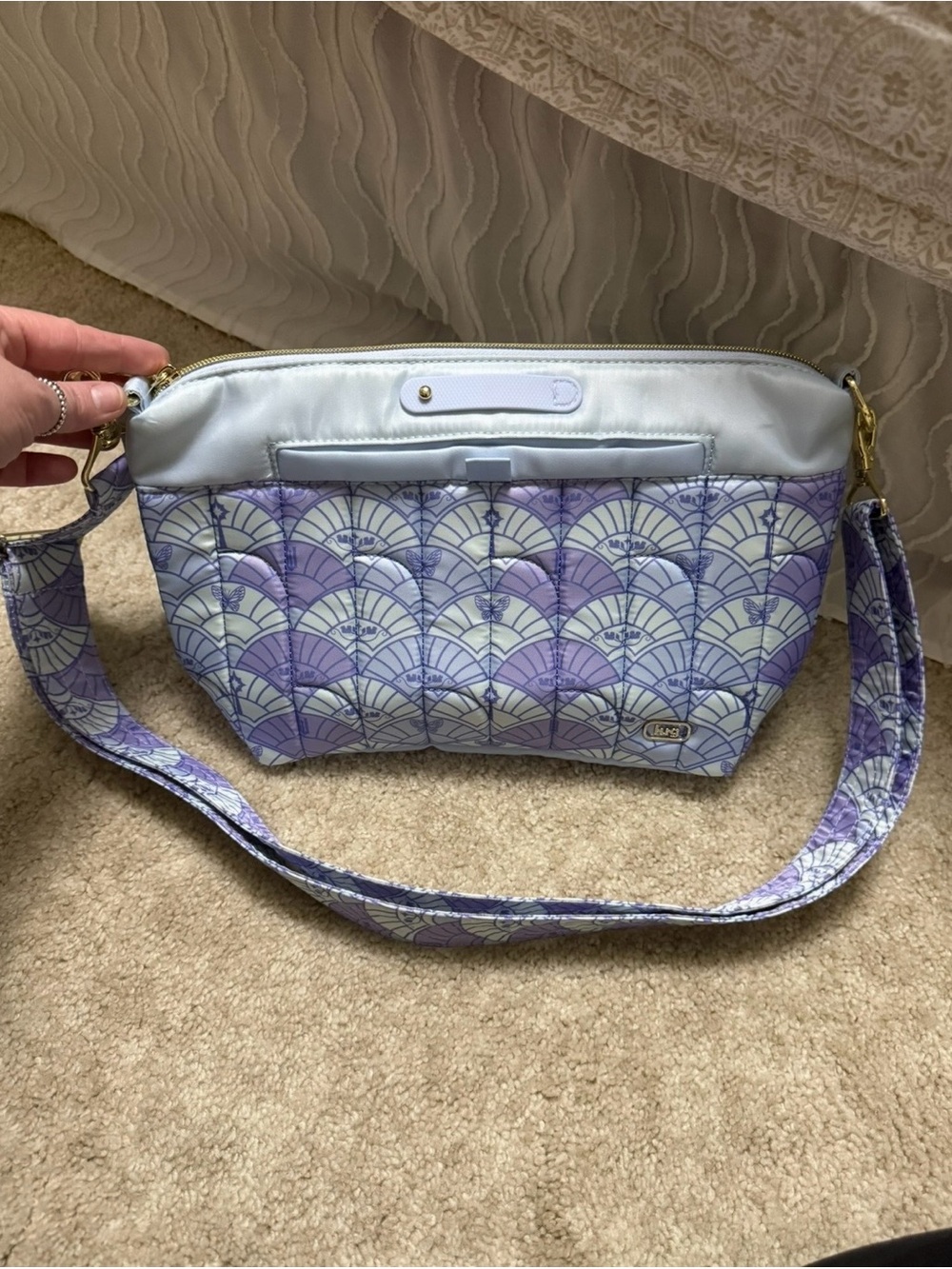 Wicked x LUG Flare 2 Crossbody Bag Purple Fan Print NWT